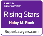 Rated By Super lawyers Rising Stars Haley M. Rank SupersLawyers.com