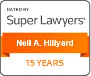 15 Years Super Lawyers for Attorney Neil A. Hillyard Badge