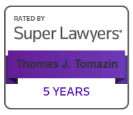 Rated By Super lawyers Thomas J. Tomazin 5 Years